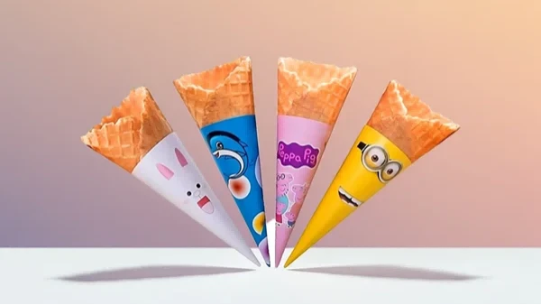 Ice cream paper cone sleeves 2 Ice cream paper cone sleeves 2